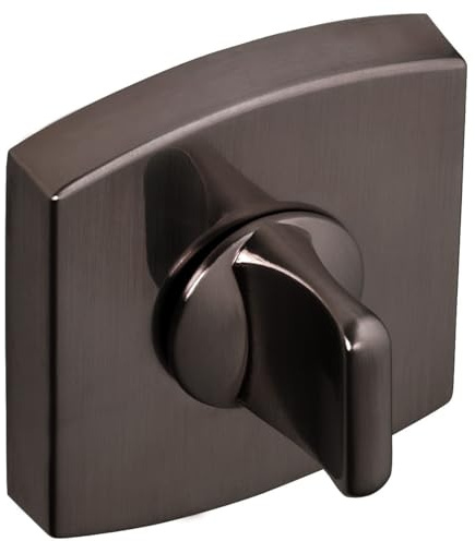 Vachette Jeu de Rosaces Carrées MUZE, SCULT, ARTIS à Condamnation Porte WC et SDB - 52x56mm et Fixation Invisible - Matériau Zamak Résistant à la Corrosion - Garantie 10 Ans - Finition Diamant Noir