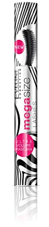 Eveline Cosmetics Mega Size Lashes Mascara, verlängernd und verdichtend, 10 ml, Schwarz
