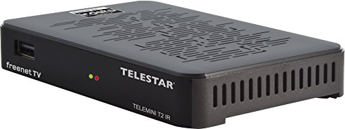 TELESTAR TELEMINI T2 IR – DVB-T2 & DVB-C Receiver (Kombo-Receiver für DVB-T2 & Kabelempfang, versteckte Installation möglich, inkl. 3 Monate freenet TV)