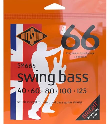 Rotosound Nickelsaiten für Bässe Runddraht Hybrid 40 60 80 100 125