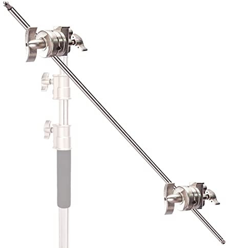 Barre de Suspension de Poignée d'Extension 127cm avec 2 Tête de Poignée pour Support de Lumière, Réflecteur et Autres Equipements pour Photographie