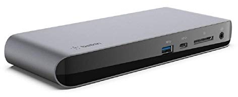 Belkin Dock Thunderbolt 3 Pro con cavo Thunderbolt 3 da 0,8 mi (Dock Thunderbolt per macOS e Windows), Supporto Doppio Monitor 4K a 60 Hz, Velocità Dati fino a 40 Gbps, Ricarica Upstream fino a 85 W