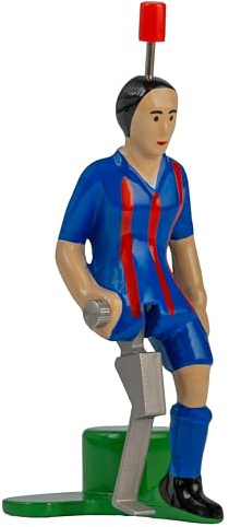 TIPP-KICK Pro-Kicker CL Barcelona I Joueur Original pour Petits et Grands I Plaisir de Jeu avec la Figurine de Football I Accessoires I Maillot Bleu/Rouge