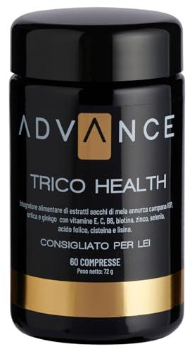 Trico Health 60 compresse - Mix di Estratti Vegetali, Amminoacidi, Minerali e Vitamine per il Benessere dei Capelli