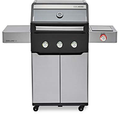 3-Brenner Gasgrill EXZELLENZ 1.3 mit Infrarotbrenner, Seitenkocher, Gussrost
