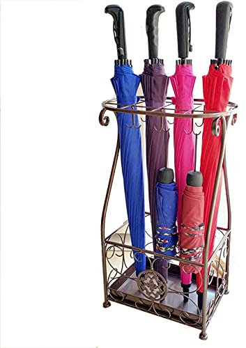 Super Quality Umbrella Stand Creativity Umbrella Holder Umbrella Stand Antique Look Metal Entry Hallway Décor freedom Stand for Home Office Entryway (Color : Brass)