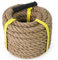 Aoneky Cuerda de Yute Natural - 14/16/20/22/25/30/40/50mm, 8/15/30M, Cuerda Gruesa de Cáñamo Torcida para Bricolaje, Cuerda Decorativa para Hogar Casa Jardín Deportes, Marrón (8M × 25mm)