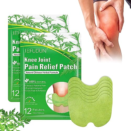 Wärmepflaster Schmerzlinderung Patch, Gelenke Pflaster zur Linderung von Knieschmerzen, Beifuß-Kräuterformel, 24-Stunden-Schmerzpflaster bei Gelenkschmerzen in Knie, Rücken, Nacken und Schult - 24 Pcs
