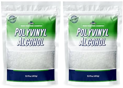 MYOC Polyvinyl Alcohol –453 Gm(15.97 Oz), PVA Hot, Polyvinyl Alcohol Fine Granules, Polyvinyl Alcohol for Spray, Film Forming Polyvinyl Alcohol PVA Hot, Polyvinyl Alcohol Bulk- Pack of 2