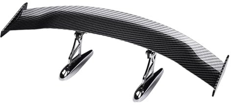 JSCARLIFE Universal Car Mini Spoiler Wing, Carbon Fibre ABS Plastic, Black, Rear