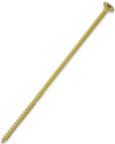 IMScrews Lot de 25 vis extra longues pour terrasse en bois # 14 x 8, résistantes à la corrosion, vis de couverture d'extérieur pour une puissance de serrage maximale, lot de 25