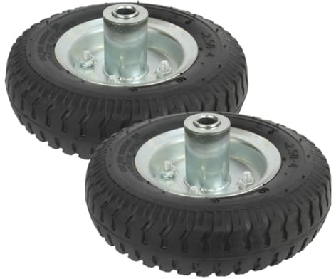 pokm toolsmarket - 2x 2.50-4 Sackkarrenräder Ersatzrad Reifen Luftrad Rad Bollerwagen Kugellager Ø16 Asymmetrische Nabe SET 2 Stk.