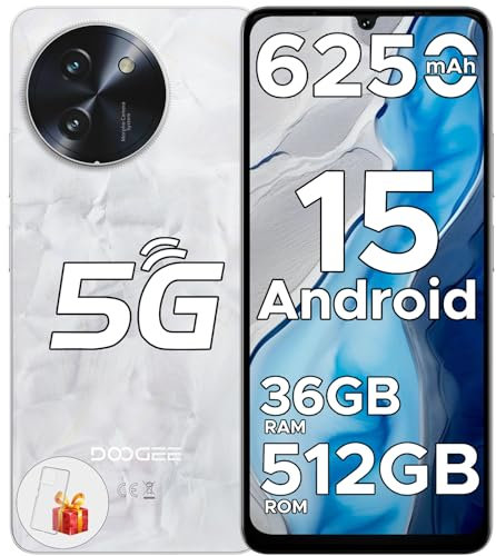 DOOGEE Note 59 Pro+ Android 15 Smartphone Ohne Vertrag 5G 512GB ROM+36GB RAM Octa Core 6250mAh 6.75 HD+ 120Hz Handy Ohne Vertrag 50MP+8MP Dual SIM Simlockfreie Handys/OTG/GPS/NFC/Fingerabdruck