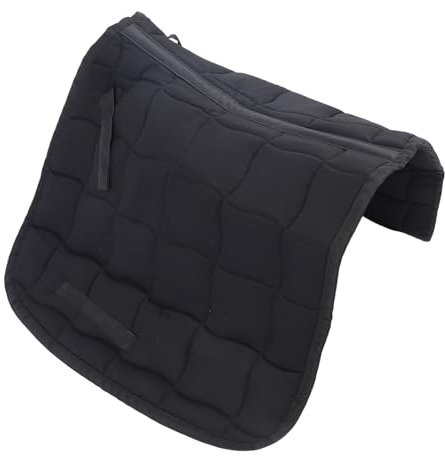 Häst Sadelkudde, Sadelduk Ridutrustning, 98x57 Cm Andningsbar Hudvänlig Ergonomiskt Utformad för Förbättrad Ridkomfort med Enstaka Garnborrtyg Svamp Bomull (Svart)