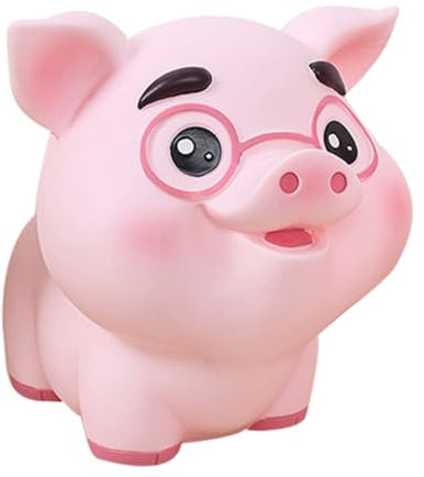 FUNOMOCYA Salvadanaio Forma Maiale Salvadanaio Portamonete in Vinile Compatto Decorativo Come Regalo Portatile Per Scrivania