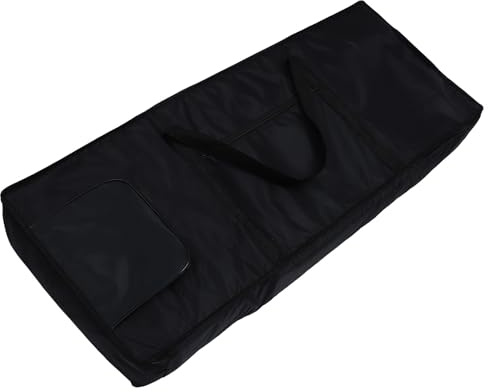TOPBATHY Bolsa para Teclado de 61 Teclas Resistente al Agua, de Tela Oxford Negra, Funda Acolchada y Duradera para Almacenamiento Electrónico Portátil, Protección contra Polvo y Desgaste