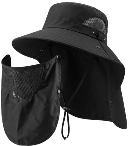 uinnossvc Outdoor Wide Brim Sun Hat Foldable Fishing Cap Sun Protection Cap