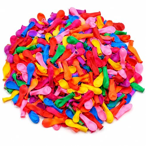 Koboko 500 Stück Wasserbomben Ballons, Wasserballons für Wasserschlacht, Mini Luftballons Bunt Party Deko, Wiederbefüllbare Wasserbomben, Water Balloons für Pool Wasserspielzeug Kinder Erwachsene