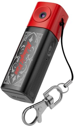 NONDK Cámara de Thumb Cámara de Cámara Retro Digital Mini Acción Grabadora de Video 2K Camcorder Portátil de Bolsillo Pequeña Color Negra