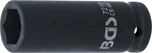 BGS 7218 | Llaves de vaso impacto hexagonal, largo | entrada 12,5 mm (1/2) | 18 mm