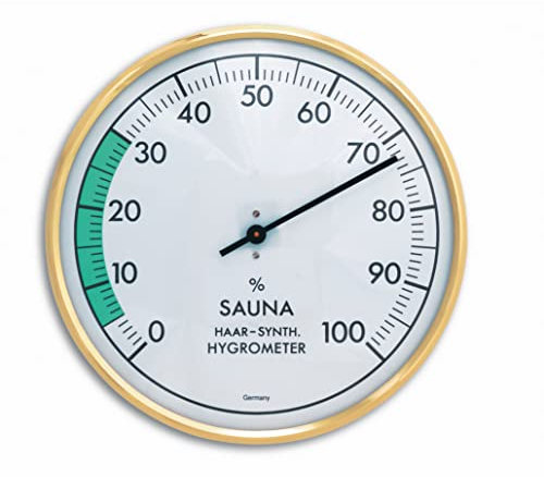 TFA Dostmann Analoges Sauna-Hygrometer, Luftfeuchtigkeit, hitzebeständig, ideal für die Sauna, L 162 x B 41 x H 162 mm