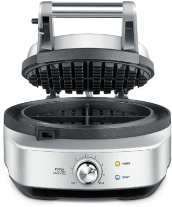Breville BWM520XL No-Mess Classic Round Waffle Maker, Brushed Stainless Steel