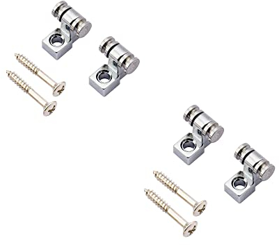 Musiclily Vintage Roller Guitar String Trees Guides Saitenniederhalter String Retainers für Strat Straocaster Tele Telecaster E-Gitarre, Chrom(4 Stück)