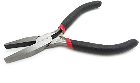 AKORD Flat Nose Jewellery Making Bead Craft Plier Electrics Repair Tool, Metal, Black, 5-Inch, 125 mm
