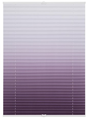 Lichtblick Plissee Klemmfix nach Maß, ohne Bohren, verspannt, lichtdurchlässig, Blickdicht, Farbverlauf Taupe Weiß,45 cm x 130 cm (B x L)
