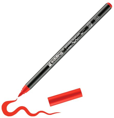 edding porslin pensel stift edding 4200, 1-4 mm, röd