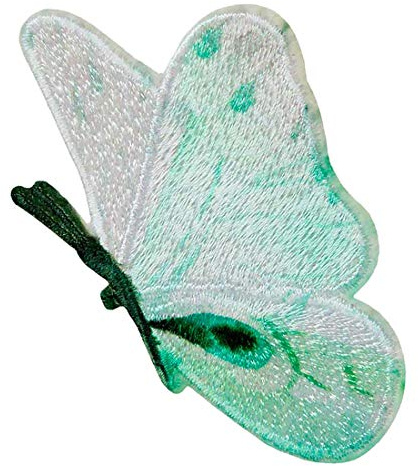 Mono-Quick Schmetterling Aufnäher zum Aufbügeln 6,3 x 5,5 cm Bügelbild für Kinder Mädchen mit Lieblingstier Insekt, Bügelpatch Patches Bügelflicken