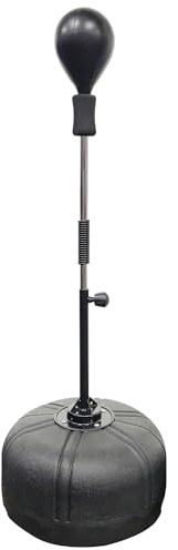 Sport-Thieme Punchingball Pro Flex | 6-Fach höhenverstellbar | Schnelligkeit, Ausdauer, Koordination | Schwarz | ø55x30 cm Standfuß | Federlänge 8 cm | 152-177 cm Höhe | befüllbar