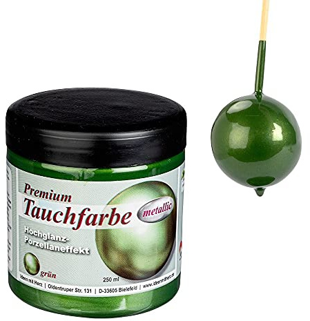 Ideen mit Herz Premium-Tauchfarbe metallic mit Hochglanz-Metallic-Effekt | 250 ml (grün)