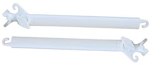 TENDAGGIMANIA Braccetti per Tende da Sole a Caduta Esterne in Alluminio - 1 Coppia di Bracci Tende da Sole Ricambi Regolabili + 4 Viti autoforanti Incluse - Colore Bianco - Misura 70 cm
