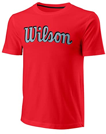 Wilson Herren Script Eco Ctn Tee-slimfi L Unterhemd, Wilson Netzwerk, S