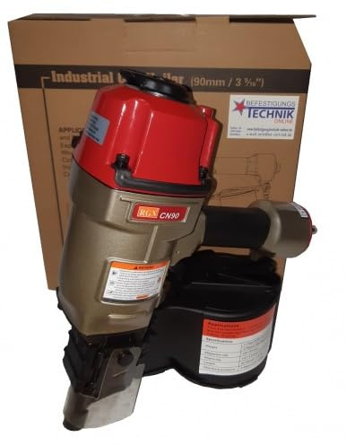 RGN CN90 Coilnagler 50–90 mm – 16° Coilnagelpistole mit Kontaktauslösung – Profi Druckluftnagler für flach gewickelte Nägel Ø 2,5–3,3 mm