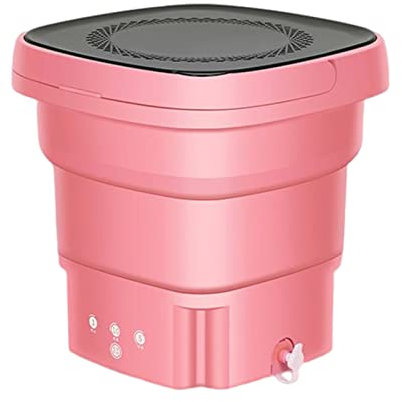 VALINK Mini lavatrice pieghevole, piccola mini lavatrice portatile ad ultrasuoni, per pulizia profonda, design multifunzionale con manico per uso domestico in dormitorio