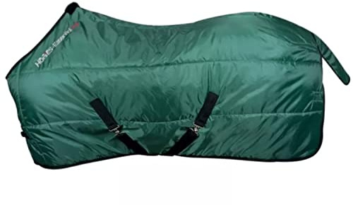 Couverture Box Horses Essential 350 g, excellente facture, utile pour protéger le cheval des sauts de température, de la pluie et des insectes (vert, 145 cm)