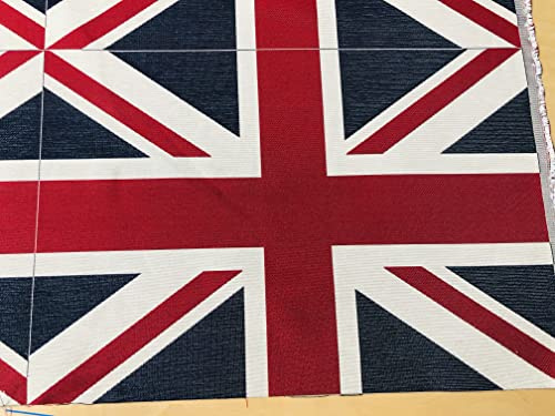 Mittelgroße Union-Jack-Flagge, Retro-Leinen-Optik, schwere Jacquard-Gobelin-Polsterung, Baumwoll-Tasche, Kissen, Stoff, UK-Banner, 70 x 49 cm