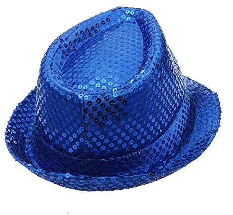 KAREN66 Pailletten Hut Damen Herren Glitzer Kappe Party Hut Glitzerhut Fasching Trilbyhut Paillettenhut Glanzhut Glitzerhut Partyhut Verkleidung Fasching Karneval Einheitsgröße, Unisex – Erwachsene