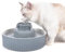 VinDox 360 - Fuente de agua de cerámica para gatos y perros, 2,1 l, con filtro de repuesto y espuma inteligente (gris)