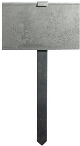Garmix Lot de 10 bordures de parterre en acier Corten (argenté, piquets)