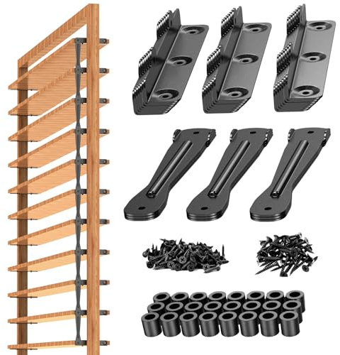 Mdkave Louver Hardware Kit Metal,Heavy Duty Complete Set for Louver Shutters, Outdoor Blinds, Deck Sunblind Systems(1 Set)