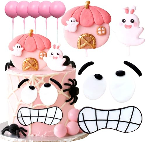 Halloween Kuchendekoration Little Boo Ghost Cake Topper Rip Tortendeko | 12 Stück Halloween Kuchendekoration Little Boo Ghost Cake Topper Rip Cake Decoration Geburtstagsdekoration Für Kinder