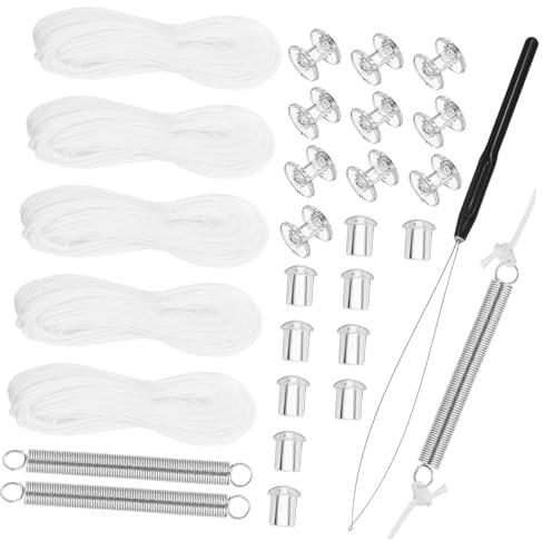 Warmhm Pleated Shade Repair Kit with Shade Restringing Tool Easy to Install Plastic Window Blinds Accessories for Repairing Projects and Lasting Use