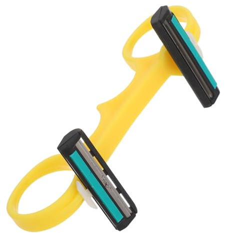 GANAZONO Tondeuse à Cheveux Réduit L'irritation Cutanée à Double Tête Chauve Rapide Facile à Entretenir Rasoir Manuel Abs pour Hommes pour Soins Personnels et Voyage