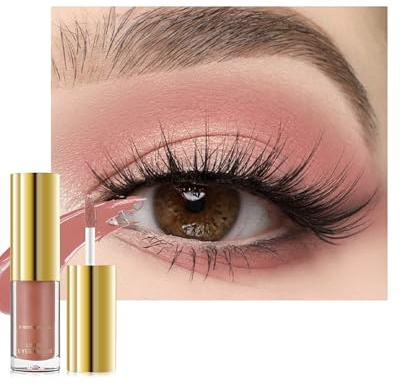 Rouge Abricot Fard à Paupière Liquide Mat, Imperméable, Crème Velours | Liquid Eyeshadow, Ombre à Paupière, Longue Durée, Hautement Pigmenté Avec Brosse, Séchage Rapide, Maquillage Femme