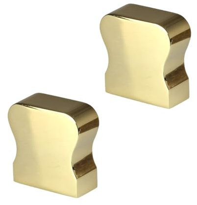 Brass HR Handrail End Caps Pair for HR Profile Handrails Modern Staircase Accessories Polished Finish - Jackson Woodturners