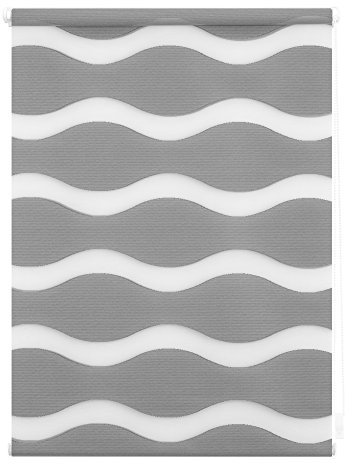 Lichtblick Doppelrollo Klemmfix ohne Bohren, Welle, Blickdicht, Klemmträger-Montage, Sichtschutz, Wandmongtage, Deckenmontage, für Fenster und Türen Grau,60 cm x 150 cm (B x L)