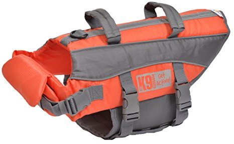 K9 Pursuits High Visibility Easy Grab Float Coat Life Jacket, Large c,Orange